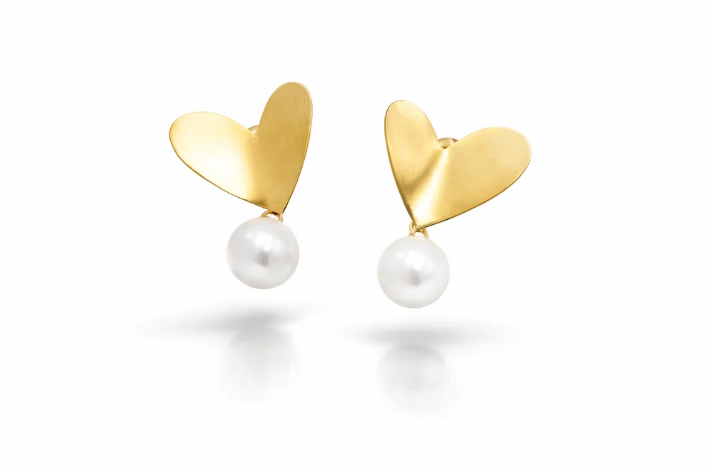 Naušnice Golden Heart Pearl – fotografija 1 od 2